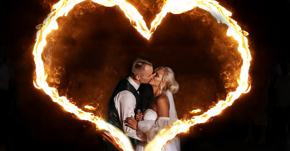 огненное сердце на свадьбе фото